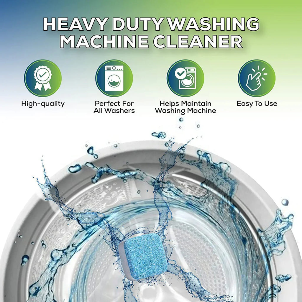 Washing Machine Deep Cleaning Tablets Removes  Dirt, Odor & Bacteria in 1 Wash