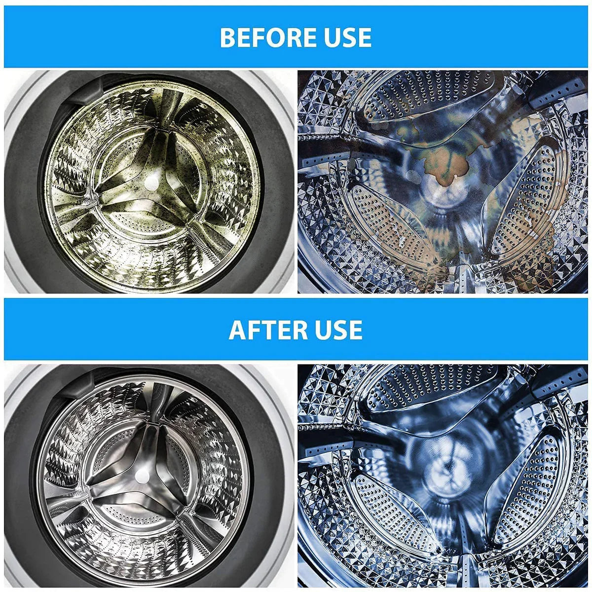 Washing Machine Deep Cleaning Tablets Removes  Dirt, Odor & Bacteria in 1 Wash